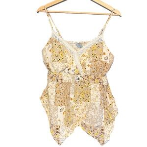 Floral Patchwork Camisole Top Juniors Size XL (15-17)